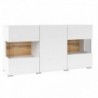 Aparador AVA com 3 portas e luz LED (120x62x35)