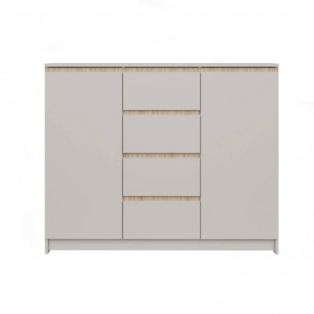 Cómoda FRIDA com 2 portas e 4 gavetas (120x65x42)