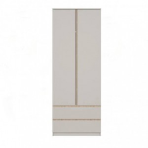Roupeiro FRIDA com 2 gavetas e 2 portas de bater (80x220x52)
