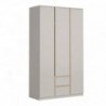 Roupeiro FRIDA com 2 gavetas e 3 portas de bater (120x210x52)