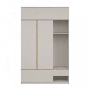Roupeiro FRIDA com 1 gaveta e 7 portas de bater (150x240x52)