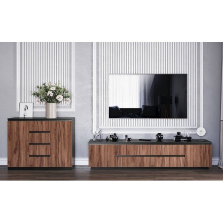 Sala completa FRIDA (Oak Livorno/Black)