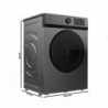 Máquina de lavar e secar roupas CECOTEC Bolero DressCode 10450 Inverter Steel