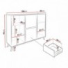 Aparador GRAKODA com 2 portas e 2 gavetas (130x95x35)