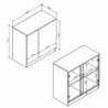 Aparador OFFICE NEW com 2 portas (80x78x40)