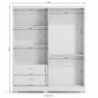 Roupeiro FLEX com 2 portas de bater, 1 porta de correr e 2 gavetas (180x218x50)
