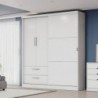 Roupeiro FLEX com 2 portas de bater, 1 porta de correr e 2 gavetas (180x218x50)