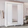 Roupeiro SLIDING com 3 portas de correr e espelho (170x210x55)