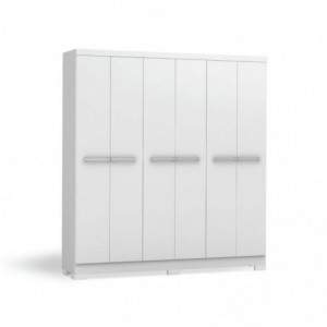 Roupeiro BIGGER com 6 portas de bater e 2 gavetas (202x217x47)