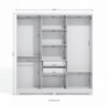 Roupeiro BIGGER com 6 portas de bater e 2 gavetas (202x217x47)