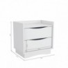 Mesa de cabeceira COMPLET com 2 gavetas (54x52x38)