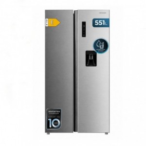 frigorífico americano CECOTEC Bolero CoolMarket SBS 551 WD Inox E | 551L | E | Aço inoxidável