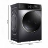 Máquina de lavar roupa CECOTEC Bolero DressCode 12500 Inverter Steel | 12 kg | 1400 RPM | A-20% | Aço