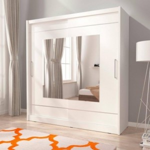 Roupeiro 2 Portas de Correr c/ Espelho Decorativo Maja 9 Roupeiro 2 Portas de Correr c/ Espelho Decorativo Maja 9