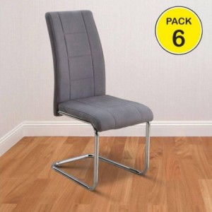Pack de 6 Cadeiras San (Cinza) Pack de 6 Cadeiras San (Cinza)