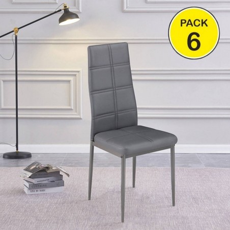 Pack 6 Cadeiras Axiss (Cinza)