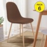 Pack 6 Cadeiras Cody (Marrom)