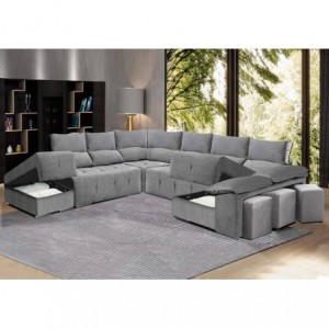 Sofá Canto c/ Cama e Puffs Poseidon Maxi Plus (320x350x150cm) Sofá Canto c/ Cama e Puffs Poseidon Maxi Plus (320x350x150cm)