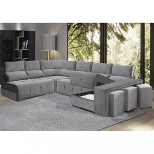 Sofá Canto c/ Chaise Long e Cama Eros Deluxe (250x350x160cm) Sofá Canto c/ Chaise Long e Cama Eros Deluxe (250x350x160cm)