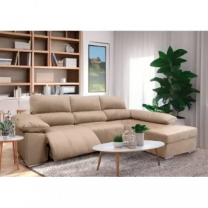 Sofá 2L + Chaise Long c/ Duplo Relax Elétrico Hades (300x165cm) Sofá 2L + Chaise Long c/ Duplo Relax Elétrico Hades (300x165cm)
