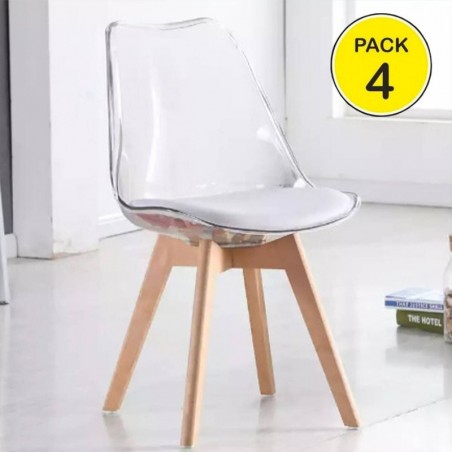 Pack de 4 Cadeiras Joy (Branco)