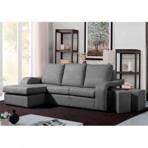 Sofá 2L + Chaise Long c/ Puff's New Wave (230x150cm) Sofá 2L + Chaise Long c/ Puff's New Wave (230x150cm)