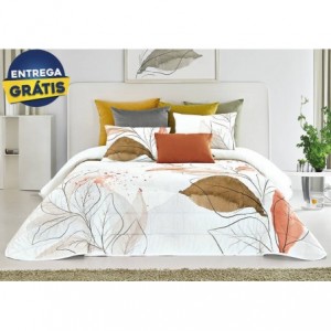 Conjunto de Colcha Angela 250x260cm - Telha (c/ Entrega GRÁTIS) Conjunto de Colcha Angela 250x260cm - Telha (c/ Entrega GRÁTIS)